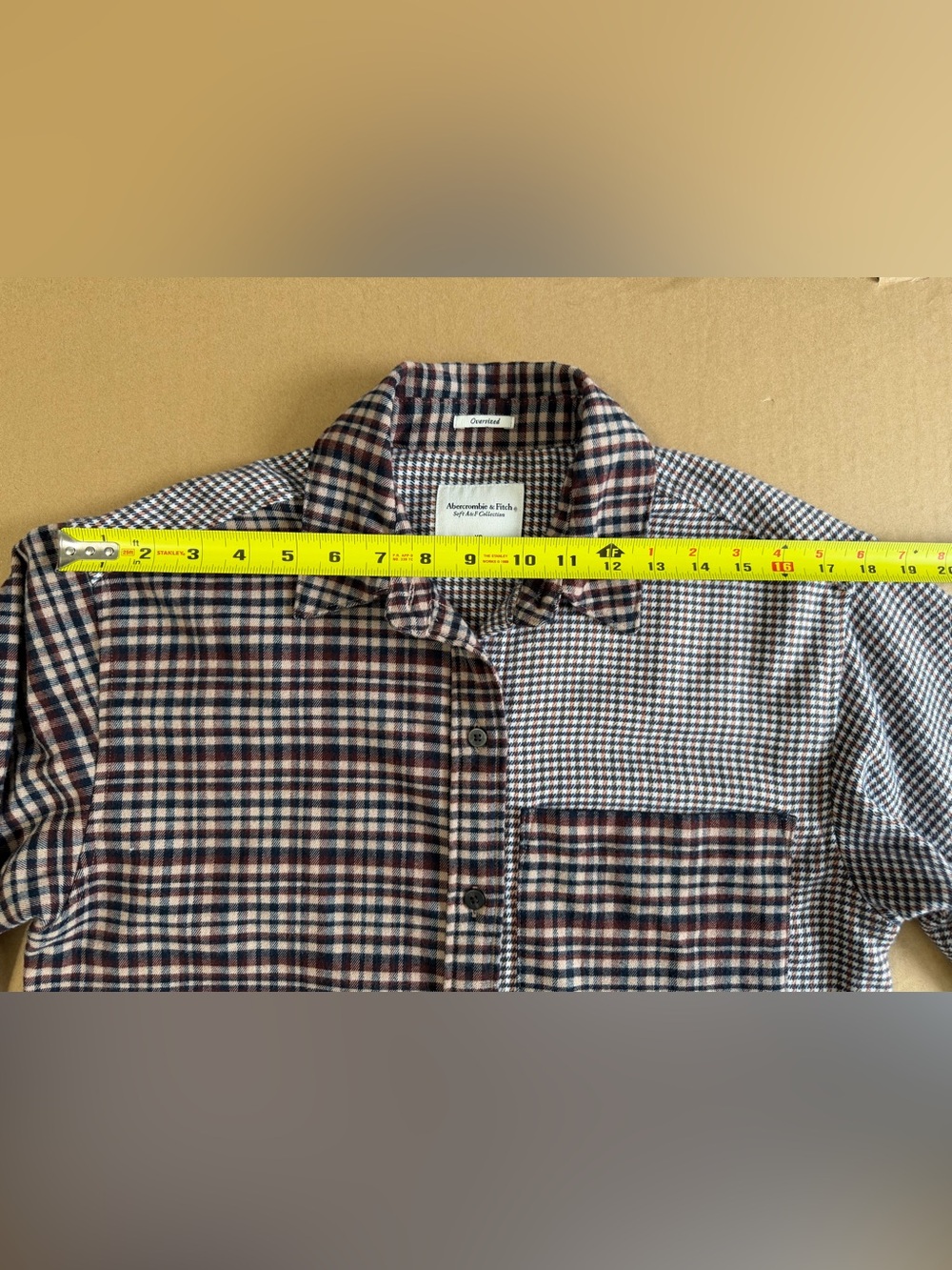 Abercrombie & Fitch Button-Up Shirt long sleeve Women’s XS Oversized Plaid - Picture 11 of 12